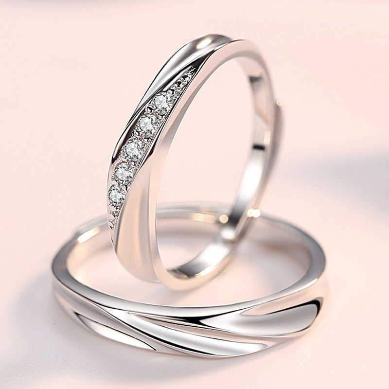 Women's Sterling Silver Couple Ring