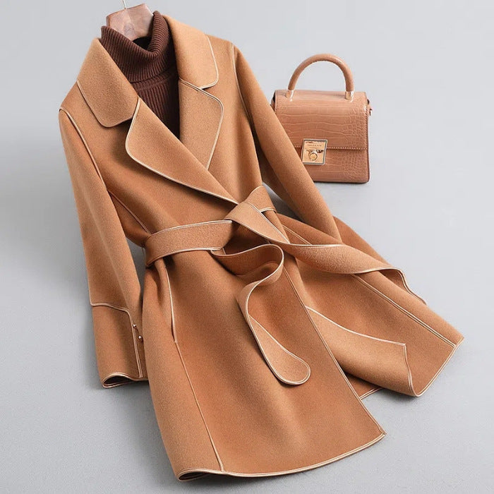 Korean Style Wool Coat Overcoat Women