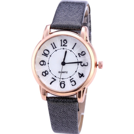 Women Simple Dial Wristwatches Casual Fashion Luxury Leather Strap Quartz Watches Clock Relogio