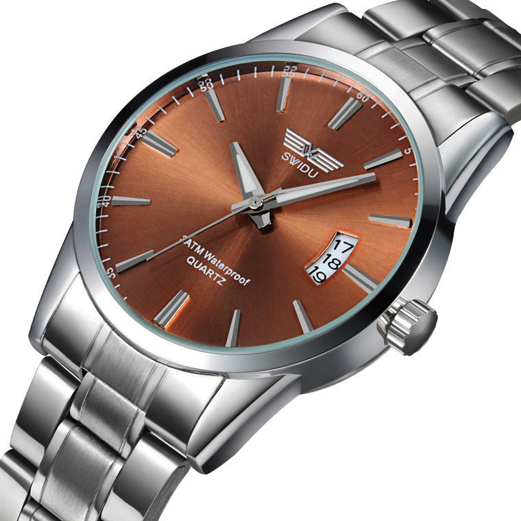 New watches, men's single day steel watches, non mechanical watches