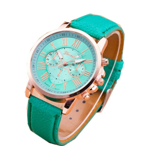 Three eye watches,retro GENEVA,Geneva students, couples,watches,men's belts, quartz watches