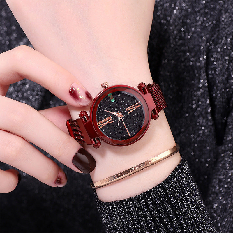 Starry Sky Magnet Mesh Belt Watch