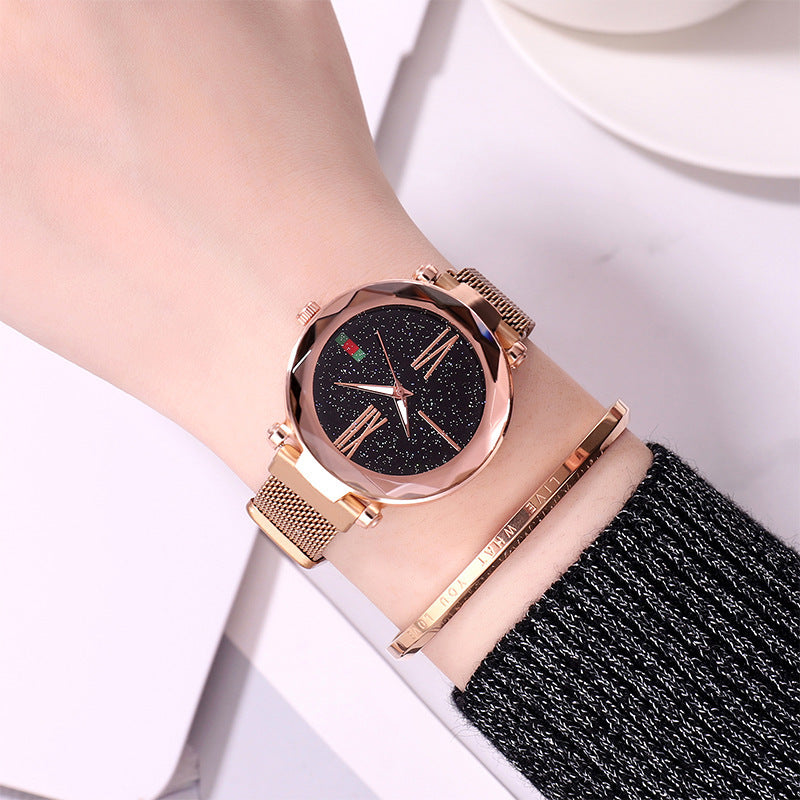 Starry Sky Magnet Mesh Belt Watch