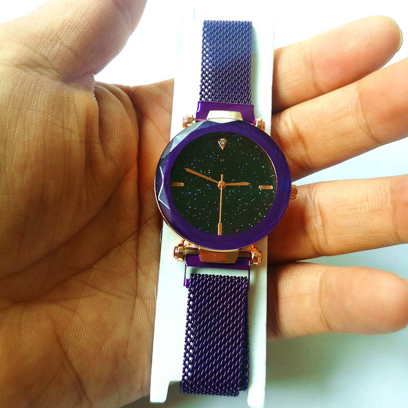 Starry Sky Magnet Mesh Belt Watch