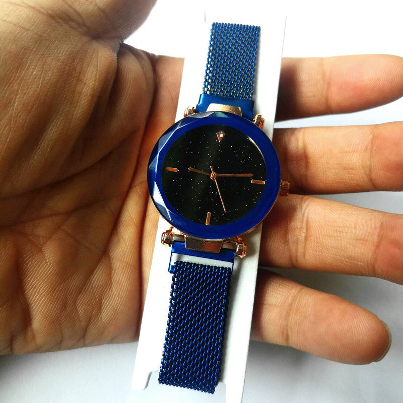 Starry Sky Magnet Mesh Belt Watch