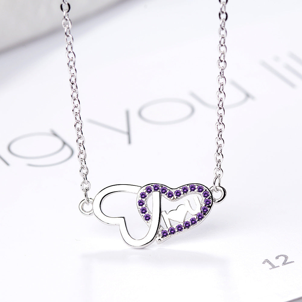 Heart Jewelry Love Necklace Women Korean Fashion