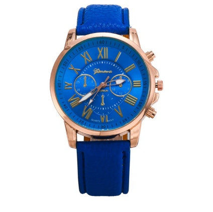 Three eye watches,retro GENEVA,Geneva students, couples,watches,men's belts, quartz watches