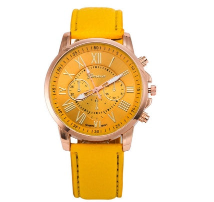 Three eye watches,retro GENEVA,Geneva students, couples,watches,men's belts, quartz watches