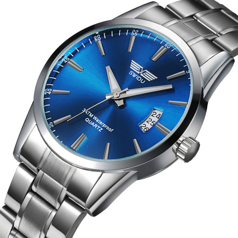 New watches, men's single day steel watches, non mechanical watches