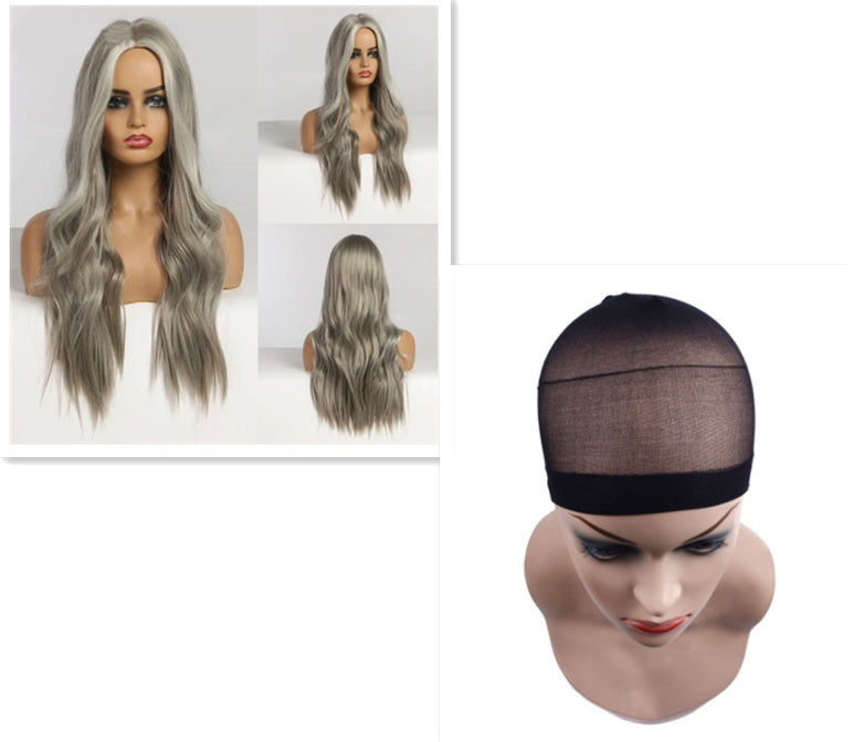 European and American female long curly wigs