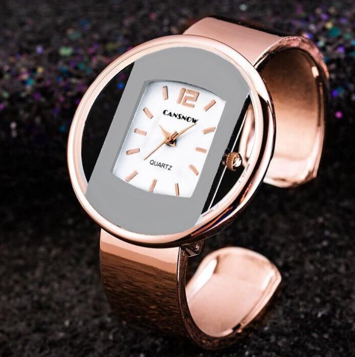 New Luxury Brand Bracelet Watch Gold Silver Dial Lady Dress Quartz Clock Hot Bayan Kol Saati