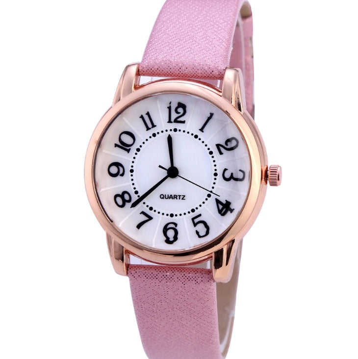 Women Simple Dial Wristwatches Casual Fashion Luxury Leather Strap Quartz Watches Clock Relogio