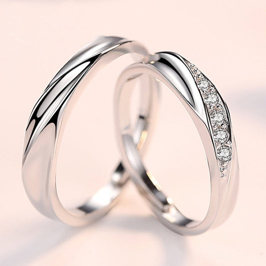 Women's Sterling Silver Couple Ring