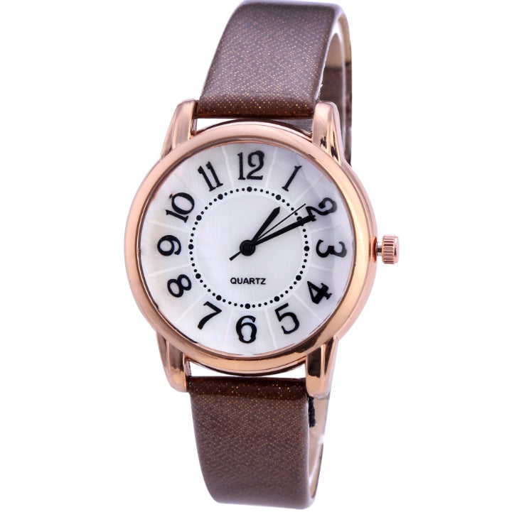 Women Simple Dial Wristwatches Casual Fashion Luxury Leather Strap Quartz Watches Clock Relogio