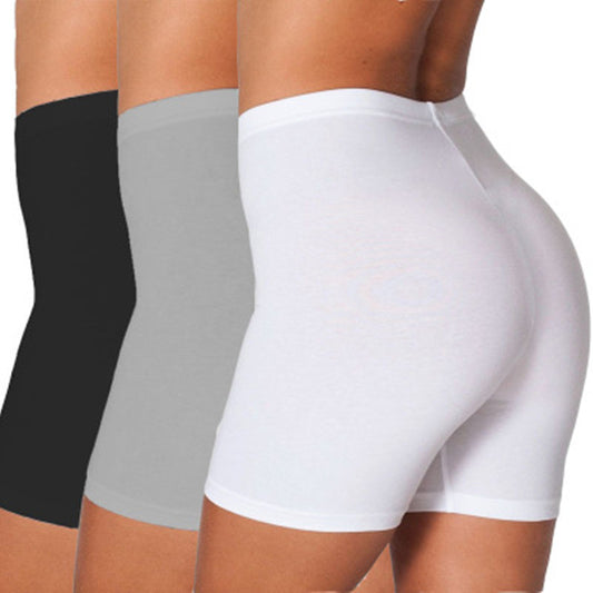 Large Size Solid Color Thin Leggings Sports Shorts