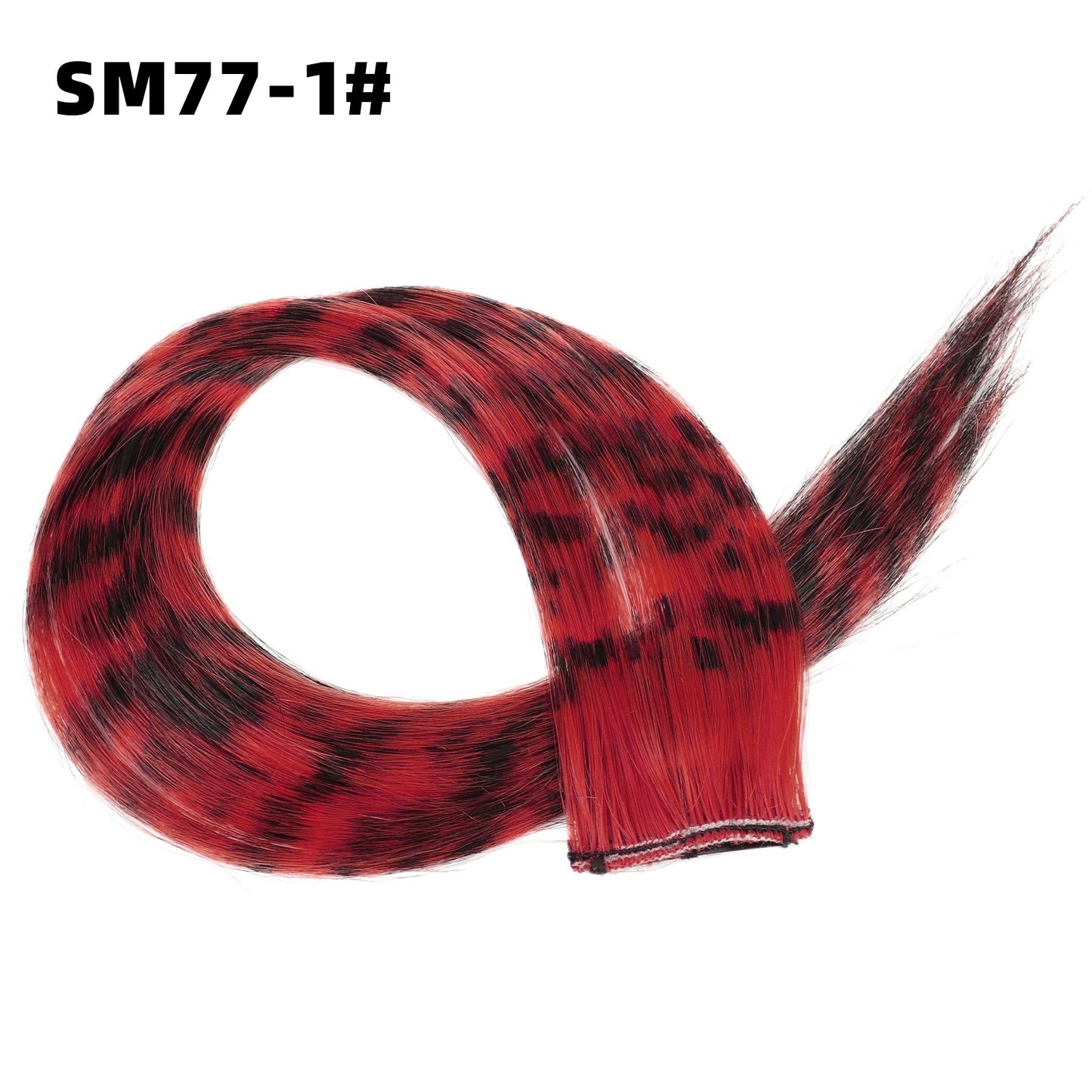 Seamless Hair Extension Leopard Print Color Thread Hanging Ear Color Hair Wig