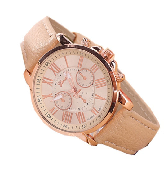 Three eye watches,retro GENEVA,Geneva students, couples,watches,men's belts, quartz watches