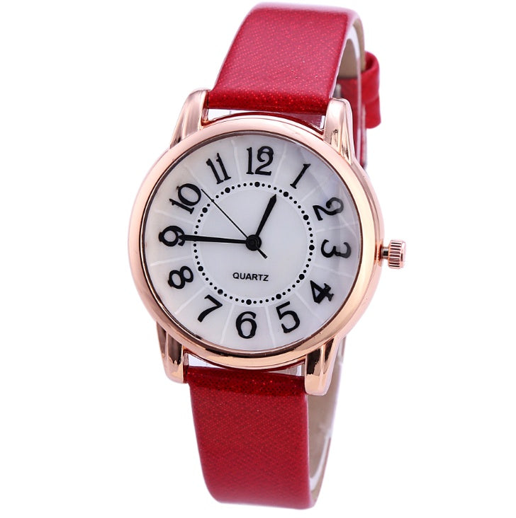 Women Simple Dial Wristwatches Casual Fashion Luxury Leather Strap Quartz Watches Clock Relogio