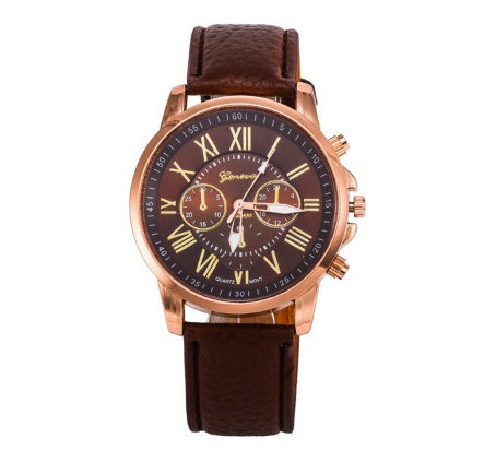 Three eye watches,retro GENEVA,Geneva students, couples,watches,men's belts, quartz watches