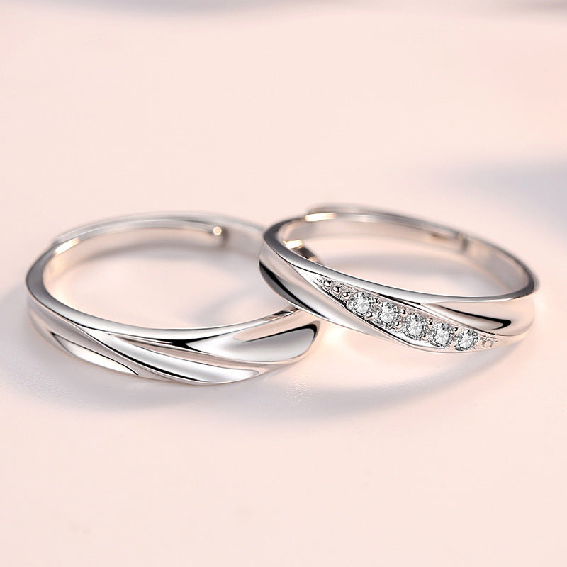 Women's Sterling Silver Couple Ring