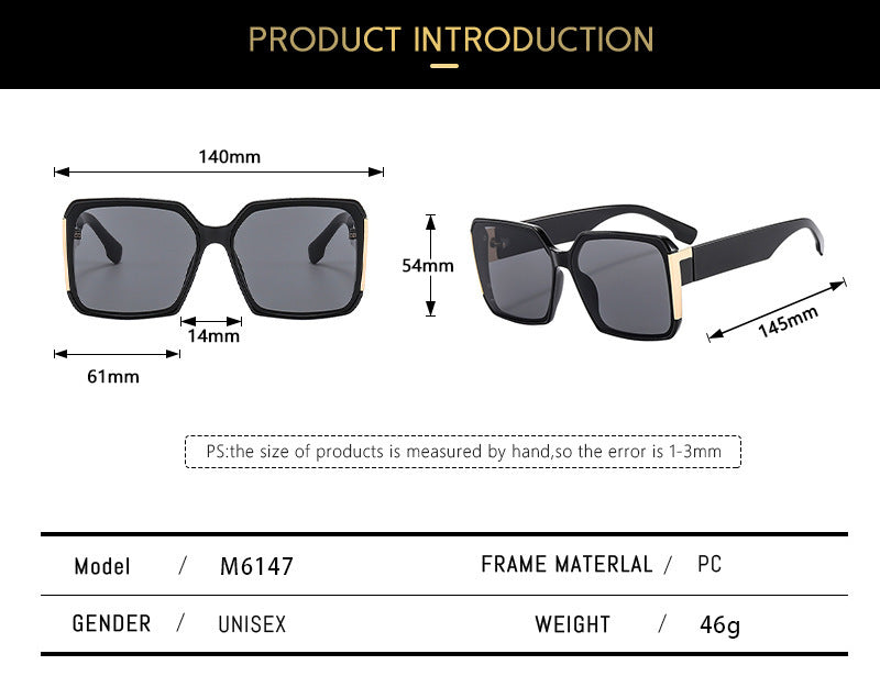 Retro Fashion Outdoor Box Luxury Sunglasses