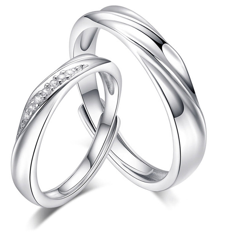 Women's Sterling Silver Couple Ring