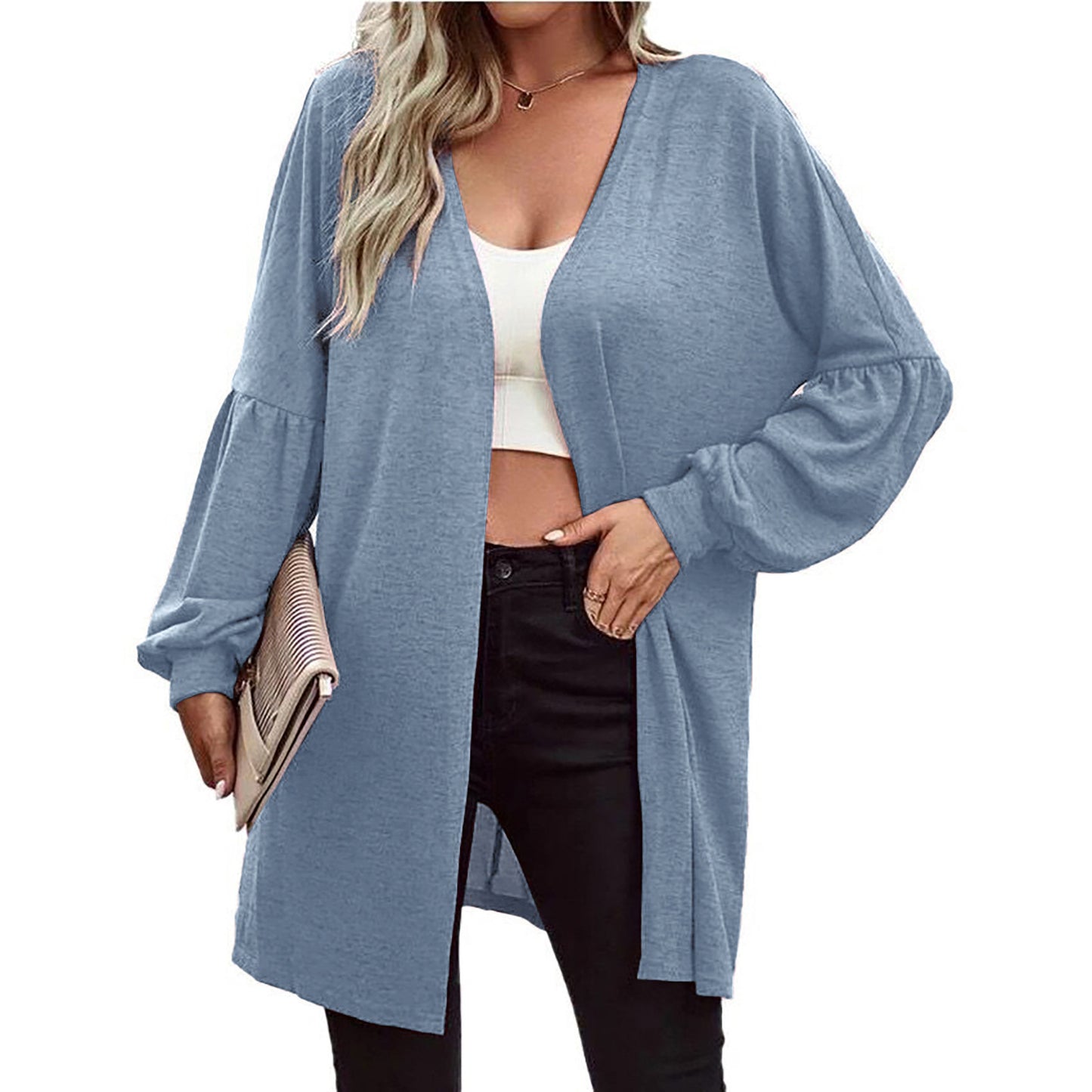 Long Sleeve Fashion Cardigan Knitted Coat Women